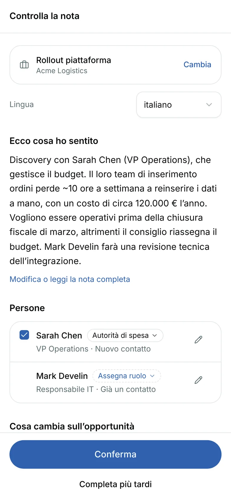 Controlla la tua nota: l’opportunità Rollout piattaforma con Cambia, e Ecco cosa ho sentito